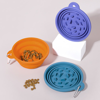 Logo personnalisé bol pliable pour animaux de compagnie bol en silicone pour chien bol pliant pour animaux de compagnie mangeoire plus lente bol pliable pour animaux de compagnie pour le voyage