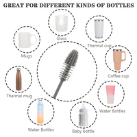 Brosse à biberon pas chère, 1 pièce, réutilisable, nettoyant pour biberon, nettoyage en profondeur, manche long, col étroit, brosse à biberon pour nettoyer les gobelets, les bouteilles d'eau