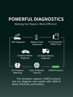 Escáner de Diagnóstico Automotriz Completo D80 Pro para Gasolina, Vehículos Eléctricos, Camiones Ligeros Diésel de 12V, Programación TPMS, Herramienta CAN FD