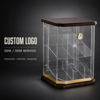 Vente en gros d'usine, personnalisé, écologique, pour présentoir de bureau en plexiglas, capacité de 150 cigares, humidor en acrylique