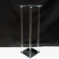 Candélabre classique en verre et cristal pour centre de table de mariage, support de fleurs et chandelier