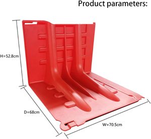 Barriera portatile rossa in plastica per il controllo delle inondazioni, salvavita, impermeabile, a forma di L, antiallagamento, pieghevole, prodotti per la sicurezza idrica - Product Image 2