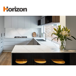 Toptan düşük fiyat yapay kuvars döşeme beyaz ven mermer döşeme ile suni kuvars mutfak tezgahı - Product Image 2