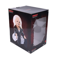 Caja de Embalaje para Muñecas con Temática de Halloween Ecológica Personalizada 'Chica Mala', Ventana Transparente Desvaneciente, Acabado Mate para Envíos