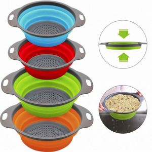 Passoire en silicone créative pliable pour laver les légumes et les fruits, panier de rangement pliable - Product Image 6
