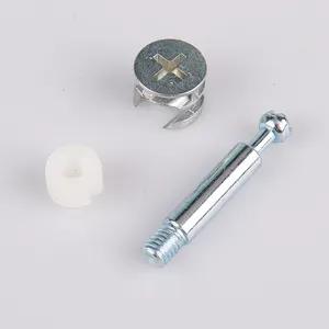 Furniture Fittings Mini-fix Cam And Dowel Lock Connecting Bolt Set Mini Fix Dowel And Nut Connectors For Cabinet