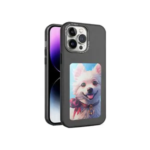 Capa de luxo para celular com tela de Tinta NFC Smart E para iPhone 15/15pro