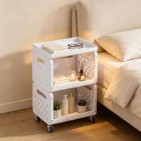 Chariot de rangement de cuisine multi-niveaux sur pied, mobile, multifonctionnel pour la maison et les légumes