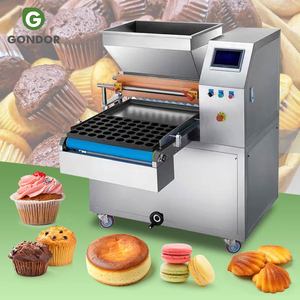 Production Line Automatic <b>Cupcake</b> Cake Dispenser <b>Cup</b> Macaron Madeleine Making Muffin Depositor Machine - Product Image 1