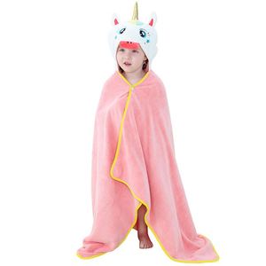 Toalla con Capucha para Niños de Franela de Secado Rápido y Ecológica de Michley Factory con Dibujos Animados de Animales para Baño - Product Image 1