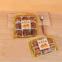 Boîtes d'emballage en plastique jetables pour mini-gâteaux, 9 compartiments, avec couvercle transparent, pour pâtisseries, biscuits sucrés, contenants de rangement