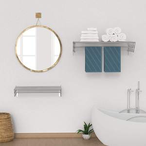 NOUVEAU Porte-serviettes mural pliable en acier inoxydable pour séchoir à linge en accordéon pour tour de salle de bain - Product Image 5