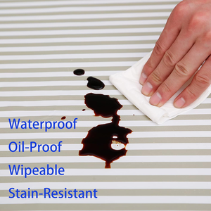 Thanh lịch dầu nước bằng chứng vết kháng wipeable PVC sang trọng bảng vải với flannel trở lại hình chữ nhật bền sọc bảng Bìa - Product Image 3