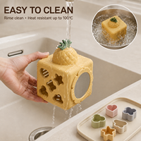 Cube d'activités sensoriel en silicone personnalisé OEM, jouet pour bébé, Montessori, anneau de dentition, trieur de formes, qualité alimentaire, sans BPA
