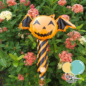 Halloween <b>Decorations</b> New Demon Spider Pumpkin Inflator Stick Handheld <b>Balloon</b> Holiday <b>Decorations</b> - Product Image 2