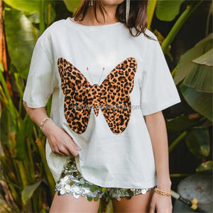 <span class=keywords><strong>T</strong></span>-<span class=keywords><strong>shirt</strong></span> da <span class=keywords><strong>Donna</strong></span> Personalizzabile con Logo, Stampa Grafica Farfalla e Animali, Magliette Casual Bianche Estive, Abbigliamento Taglie Forti - Product Image 6