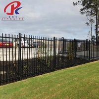 Clôture en acier galvanisé durable de 1,8 m de hauteur, revêtement poudré noir, style moderne, pour jardins et construction résidentielle en Australie
