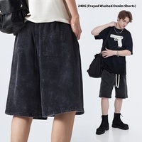 Style japonais à la mode marque hommes été cinq points Shorts lourd lavé flocon de neige vêtements de travail nouvelle poche ample pur coton tricoté