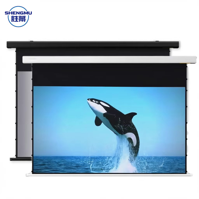 72-150 Inch 16:9 Electric Motorized Projection Screen Matte White Aluminum Alloy Wall Ceiling Mount Factory Direct Supply OEM 4K
