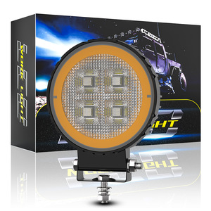 Luz de Trabajo LED <span class=keywords><strong>Paladin</strong></span> Redonda de 4 Pulgadas, 4400 Lúmenes, Alta Luminosidad, 12V 15W, para Modificación/Actualización de Automóviles, Lámpara Auxiliar - Product Image 1