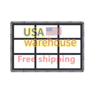 <b>Blankets</b> Us Warehouse Wholesale Heat Woven Sublimation 9 Panels Photo Blank <b>Blanket</b> - Product Image 1