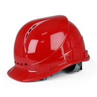 Casque de sécurité ABS léger 328g ventilé isolant électrique bleu jaune rouge blanc pour la construction et l'exploitation minière