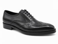 Chaussures Richelieu en cuir véritable noir pour hommes, à lacets, bout rond, anti-odeur, décontractées, pour le bureau, les affaires, les soirées