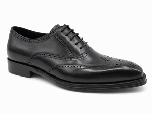 <b>Black</b> Genuine Leather Wingtip <b>Brogue</b> Oxfords for <b>Men</b> Lace Up Dress <b>Shoes</b> Round Toe Anti Odor Casual Office Career Business Party - Product Image 3