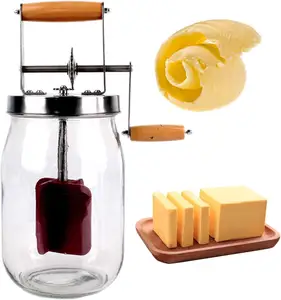 宽口黄油搅拌机食品安全梅森罐黄油搅拌机带手柄