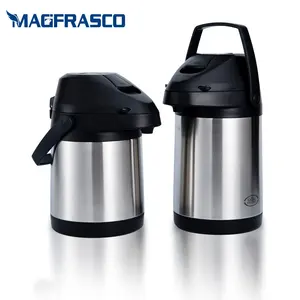 Dispensador térmico de aço inoxidável, dispensador de bomba térmica de parede dupla de aço inoxidável vácuo vaso térmico para café