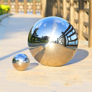 Esfera Decorativa Grande para Jardín de 50 cm (500 mm), Acero Inoxidable 304 de 1 mm de Espesor, Pulido Espejo, Soldadura AiSi, Esfera de <span class=keywords><strong>20</strong></span> Pulgadas - Product Image 5