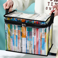 Transparente PVC Vertikale CD Spielzeug Aufbewahrung tasche Reiß verschluss Wasserdichte staub dichte Student Office Bücher tasche Clear Book Aufbewahrung tasche