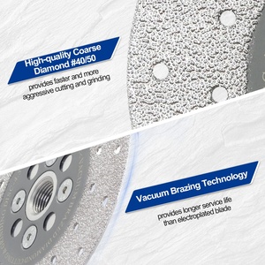 Shdiatool 4-7inch chân không brazed kim cương cắt & mài đĩa hai mặt bê tông đá mài bánh xe công cụ mài mòn - Product Image 5