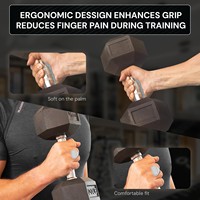 Poignées de musculation ergonomiques pour hommes et femmes, en silicone souple, légères, respirantes, antidérapantes, résistantes à l'eau, haltères
