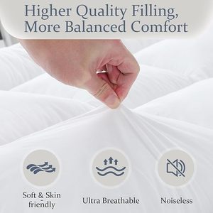 Su misura di alta qualità letto in basso traspirante morbido imbottito <span class=keywords><strong>protezione</strong></span> materasso Topper 5 stelle Hotel - Product Image 4