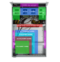 Nouveau design de boîtier 4u avec 12 PCIe pleine hauteur, boîtier de serveur en rack 4u industriel de 19 pouces
