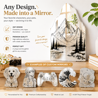 Miroir mural artisanal en acrylique moderne de forme irrégulière - Durable et léger pour la décoration de la pièce