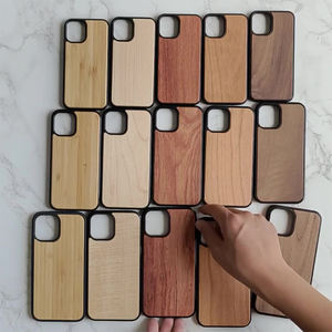 Custodia per Telefono in Legno Naturale <span class=keywords><strong>Impermeabile</strong></span> Antiurto Design Chinoiserie con Opzione Logo Personalizzato per <span class=keywords><strong>iPhone</strong></span> 17 - Product Image 1