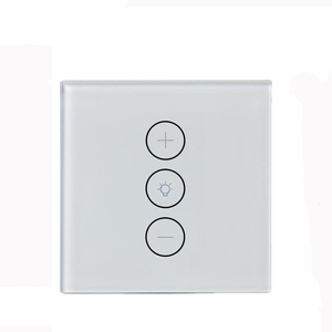 Interruptor de parede elétrico luxuoso vidro, painel touch vidro, vida inteligente, aplicativo, controle do dimmer, interruptor para luzes led