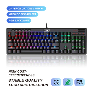 Nuevo Teclado Mecánico RGB <span class=keywords><strong>Redragon</strong></span> para PC y Portátil, 114 Teclas, Cableado, Retroiluminado LED, Luminoso, para Juegos - Product Image 1