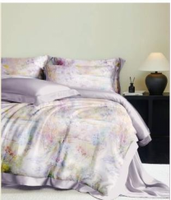 Ensemble de housse de couette 4 pièces en lyocell 100% pur, tissé, motif uni, 300 fils, garni de laine, toutes saisons, impression personnalisable