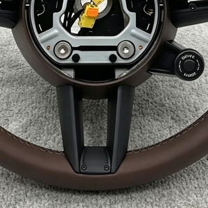 Volant en cuir pour <span class=keywords><strong>Porsche</strong></span> 958 982 718 Cayman Boxster Panamera 911 991 997 970 GT Macan Cayenne <span class=keywords><strong>Taycan</strong></span> - Product Image 5