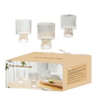 Estick Tasse de montagne en verre transparent de grande valeur mignon Ins vent gobelet de boisson pour fête café Dessert jus usine vente en gros