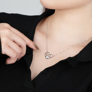 S925 sterling silver amore materno cuore <span class=keywords><strong>collana</strong></span> di zirconi per la festa della mamma - Product Image 5