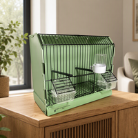 Vente en gros : Cage de vol classique moderne en fer respirant avec cloisons, volière d'élevage pour perruches et agapornis, boîte et plateau en plastique