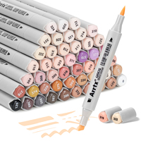Arrtx OROS 48 couleurs, marqueurs à alcool pour peau, marqueurs à double pointe, ensemble de marqueurs à encre de 3 g