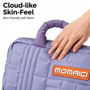 Elegante Bolsa <span class=keywords><strong>de</strong></span> Almacenamiento Acolchada con Diseño <span class=keywords><strong>de</strong></span> Cuadrícula y Logotipo Personalizable, Organizador Multiusos para Regalos Corporativos y Uso Diario - Product Image 4