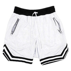 <span class=keywords><strong>Pantaloncini</strong></span> da Basket e Corsa da Uomo Plus Size con Rete e Tasche con Zip - Product Image 6