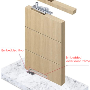 Charnières de porte pivotantes en acier inoxydable à 360 degrés, robustes, paire, installation facile, design moderne, charnières pivotantes supérieures <span class=keywords><strong>et</strong></span> inférieures - Product Image 2