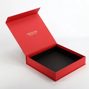 Tùy Chỉnh Logo Bán Buôn Sang Trọng Nam Châm Đen Paperbox Tóc Giả Quần Áo Carton Gấp Từ Hộp Quà Tặng Bao Bì Hộp Giấy